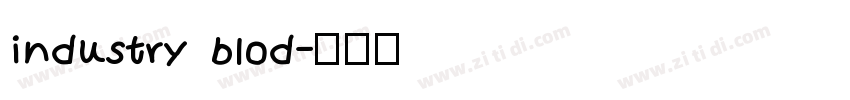 industry blod字体转换